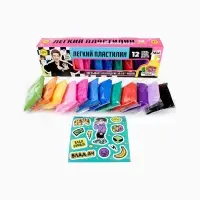 Легкий пластилин &laquo;Влад А4&raquo;, 12 шт., яркие цвета
