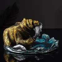 Подставка для мелочей «Медведь с лососем», 9.5×15.5×17 см