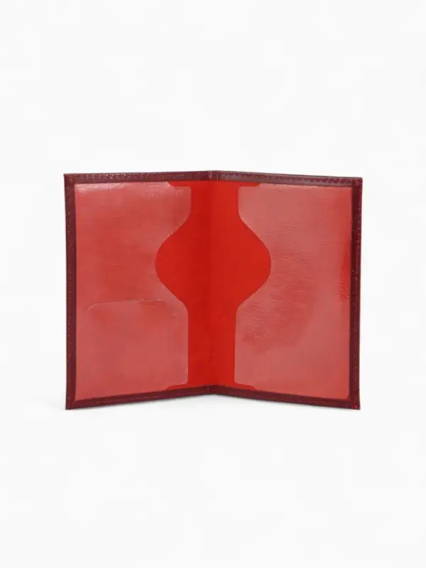 Обложка для паспорта, с гербом, тиснение фольгой, гладкая, бордовая