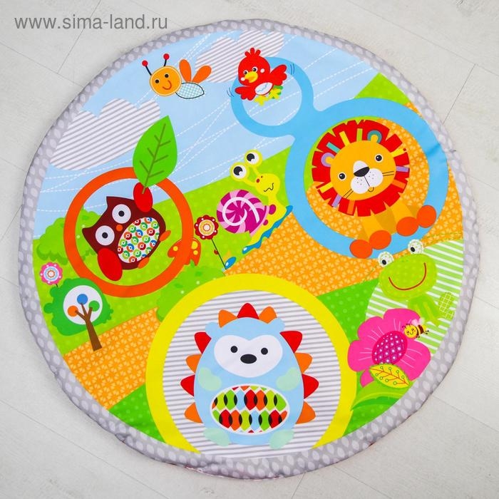 Развивающий коврик с дугами «Ежик и друзья», 85x85 см. Развивающий коврик с дугами «Ежик и друзья», 85x85 см.