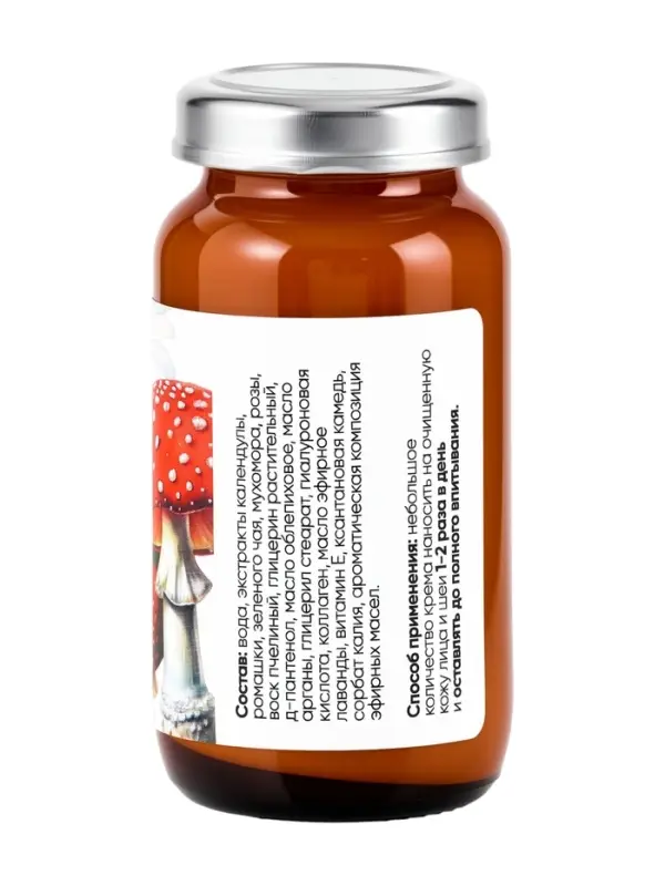 Крем для лица монастырский &laquo;Мухомор&raquo; омолаживающий &laquo;Монастырская лавка&raquo; стекло, 30 мл