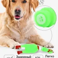 Игрушка пищащая &laquo;Задумчивая курица&raquo; малая для собак, 16.5 см, ярко-зелёная