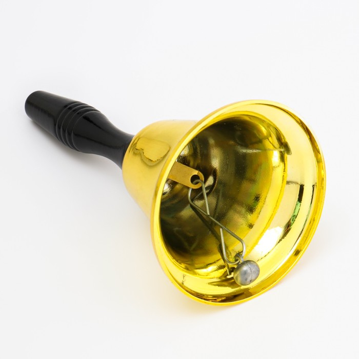 Колокольчик металлический, звонок настольный  Колокольчик металлический, звонок настольный "Белла", 10 х 19 см, золотой