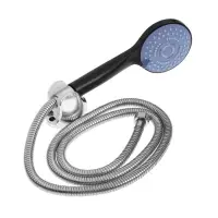 Смеситель для ванны ZEIN Z2493, излив 35 см, картридж 35 мм, с душ набором, черный/хром