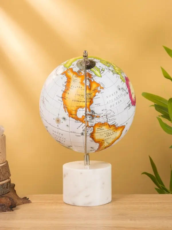 Глобус сувенирный, 23×20×32 см, подставка мрамор