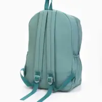 Рюкзак школьный на молнии, с карманами, с принтом, размер 30&times;13&times;44 см, зелёный