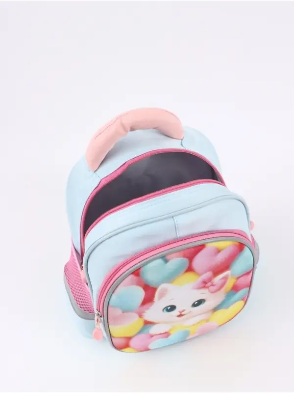 Рюкзак школьный, с эргономичной спинкой, 2 отделения &laquo;Милый коти&raquo;