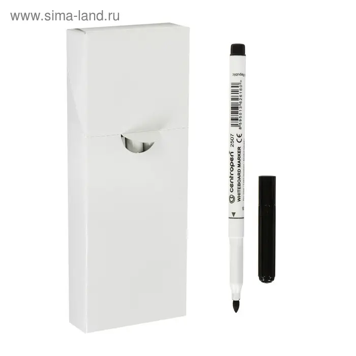 Маркер для доски 3.8 мм, Centropen 2507, чёрный Маркер для доски 3.8 мм, Centropen 2507, чёрный