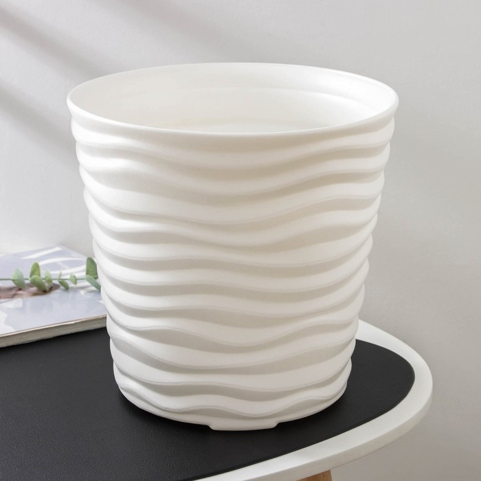 Кашпо «Дюна», 8,5 л, цвет белый Кашпо «Дюна», 8,5 л, цвет белый