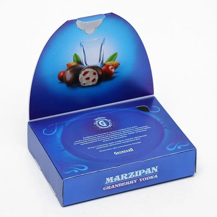 Конфеты глазированные "Марципановые с кусочками клюквы и водкой" 98 г