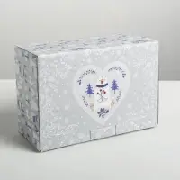 Коробка подарочная новогодняя складная &laquo;Новогодняя&raquo;, 22&times;15&times;10 см