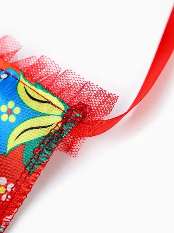 Карнавальный набор "Народная краса" юбка р-р 40-48, воротник, повязка, цвет красный