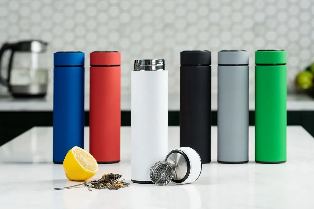 Термос с ситечком Percola, зеленый Термос с ситечком Percola, зеленый