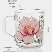 Кружка Green tea &laquo;Нежность&raquo;, 250 мл, рисунок МИКС