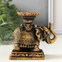 Подсвечник на 1 свечу &laquo;Слон индийский&raquo;, 10&times;10&times;6 см, под золото