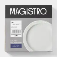Тарелки Magistro Jarwah Lausanne, d=21.3 см, обеденные, набор 2 шт., фарфор, серые
