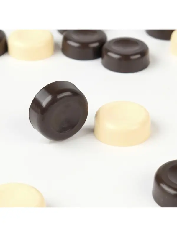 Фишки для нард и шашек, 30 шт., 2 кубика, d=2.4 см, пластик