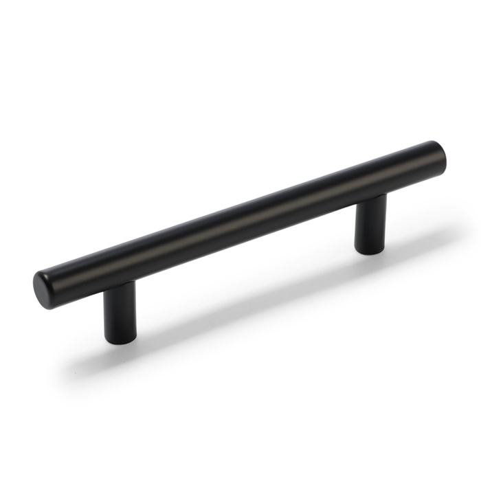 Ручка рейлинг ТУНДРА, облегчённая, d=12 мм, м/о 96/150 мм, внеш ножка, цвет черный Ручка рейлинг ТУНДРА, облегчённая, d=12 мм, м/о 96/150 мм, внеш ножка, цвет черный