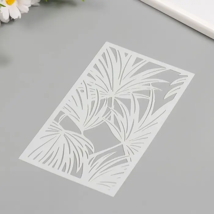 Трафарет фоновый пластик "Папоротник" 12х20 см