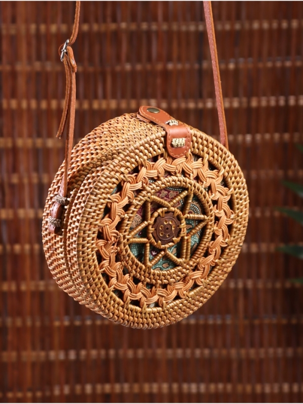 Сумка плетеная ротанг "Звезда", 20х6х70 см