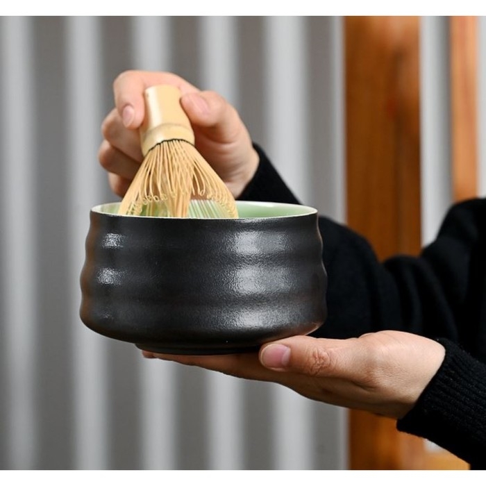 Набор для приготовления Матча чая 4 в 1: венчик Часен, подставка, ложка Тясаку, чаша Тяван