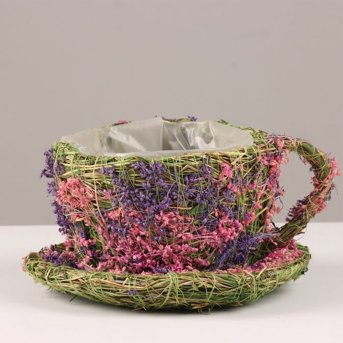 Кашпо, 19 х 19 х 11 см, трава Кашпо, 19 х 19 х 11 см, трава