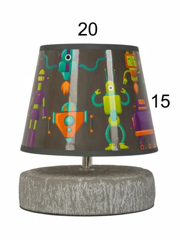 Лампа настольная RISALUX &laquo;Суше&raquo;, E27, 40 Вт, серая, 20&times;20&times;23 см