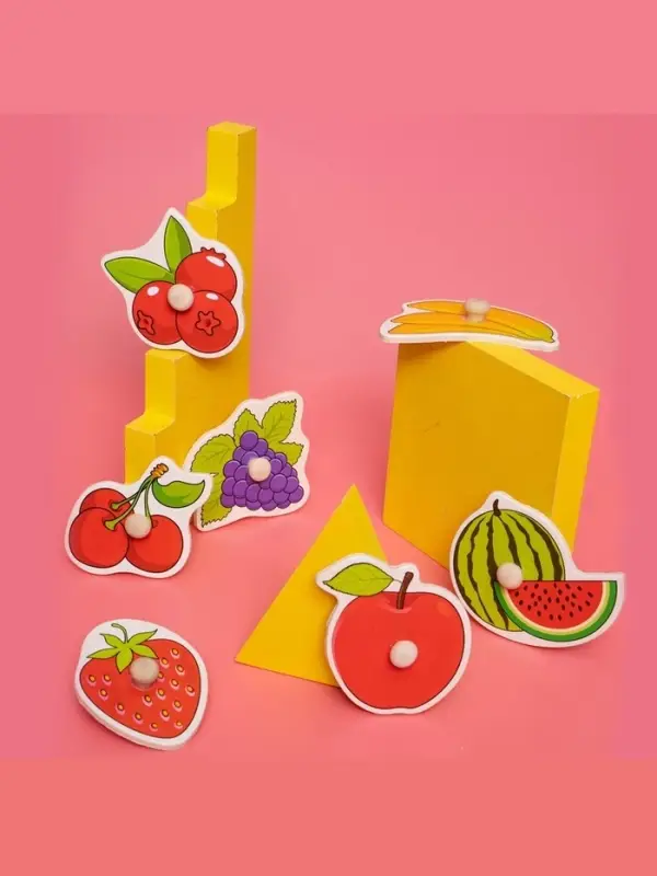 Рамка - вкладыш Лесная мастерская &laquo;Подбери картинку. Ягоды - фрукты&raquo;, 7 деталей