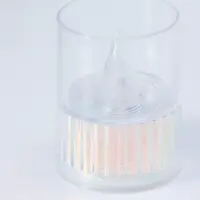 Светодиодная свеча LED - ночник RISALUX &laquo;Полосы&raquo;, 3&times;LR1130, прозрачный, перламутр, 3.7&times;3.7&times;4.5 см