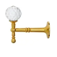 Крючок - держатель для штор на стену CAPPIO KS043, металлический, цвет золото, 2 шт