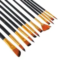 Набор кистей для рисования Calligrata, синтетика, 12 штук: № 1, 2, 3, 4, 5, 6, 7, 8, 9, 10, 11, 12