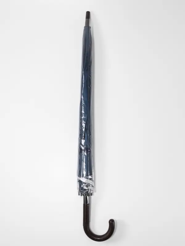 Зонт - трость полуавтоматический &laquo;Однотонный&raquo;, 8 спиц, R=61/70 см, d=122 см, синий