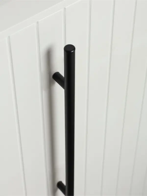 Ручка рейлинг ТУНДРА, облегчённая, d=12 мм, м/о 224/350 мм, внеш ножка, цвет черный