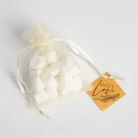 Мешочек подарочный органза бежевый &laquo;С любовью&raquo;, с шильдиком, 7 х 9 см +/- 1.5 см