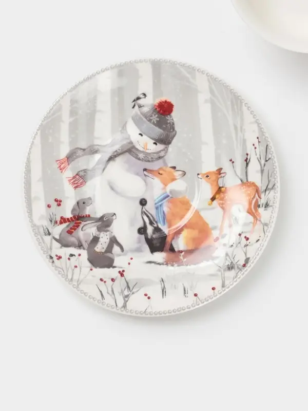 Чайная пара новогодняя «Снежные забавы», 2 предмета: чашка 180 мл, блюдце d=15 см, керамика, подарочная упаковка, белая Чайная пара новогодняя «Снежные забавы», 2 предмета: чашка 180 мл, блюдце d=15 см, керамика, подарочная упаковка, белая