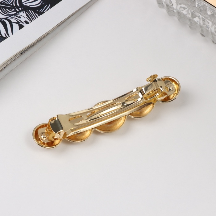 Заколка-автомат для волос Заколка-автомат для волос "Хелле" круги, 7 см, золото