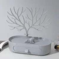 Подставка универсальная &laquo;Олень&raquo;, овальная подставка, 26&times;25 см, серая