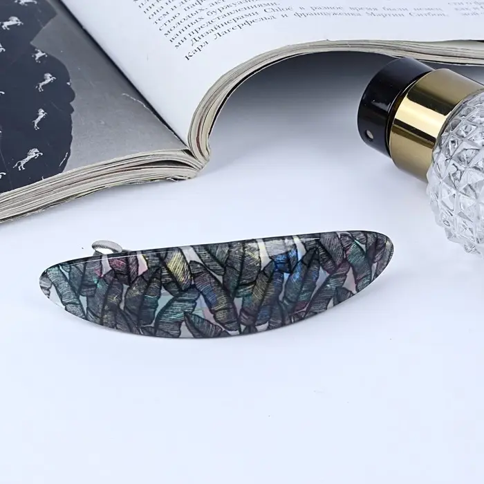 Заколка - автомат для волос «Толиман», листья, 8 см Заколка - автомат для волос «Толиман», листья, 8 см