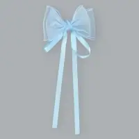 Бант для волос на заколке с лентами, голубой, Холодное сердце