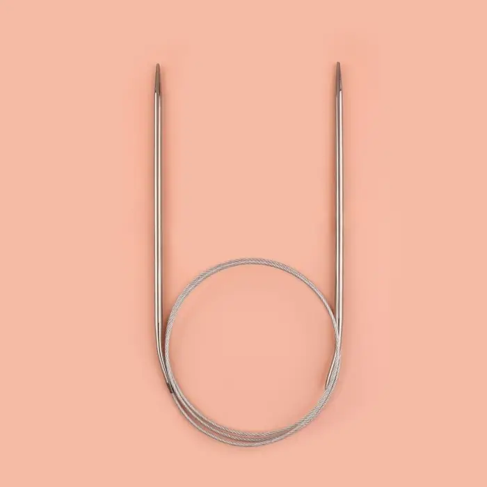 Спицы круговые, для вязания, с металлическим тросом, d = 3,5 мм, 14/80 см Спицы круговые, для вязания, с металлическим тросом, d = 3,5 мм, 14/80 см