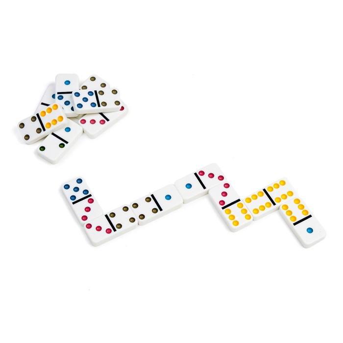 Домино пластиковое  Домино пластиковое "Тамарон", настольная игра, 19 х 12 см, костяшка 5 х 2.5 см, 28 штук