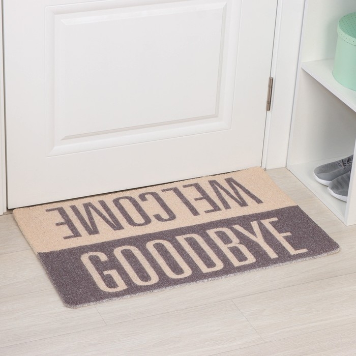 Коврик придверный грязезащитный Доляна Welcome. Goodbye, 50×80 см Коврик придверный грязезащитный Доляна Welcome. Goodbye, 50×80 см