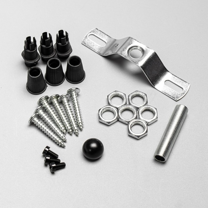 Комплект для светильника Комплект для светильника "Паук-3" черный 20х20х4см