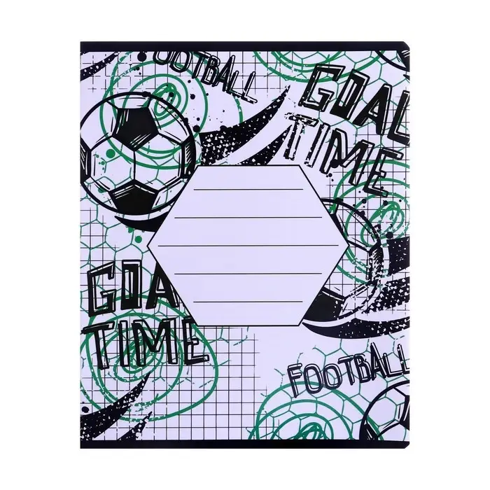 Тетрадь 12 листов в клетку Calligrata &laquo;Футбол&raquo;, обложка мелованная бумага, МИКС