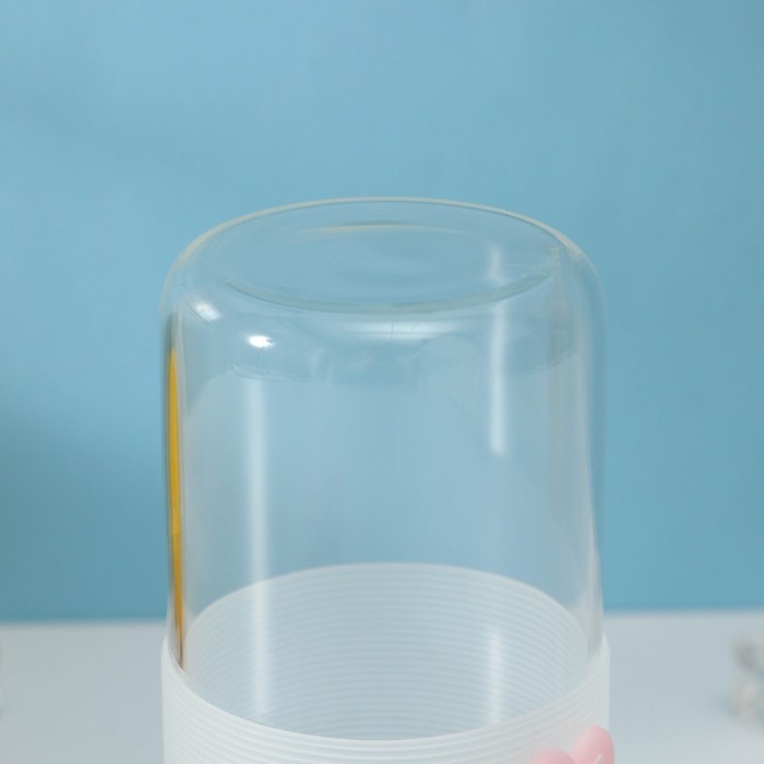 Стакан с крышкой и трубочкой «Фрутис», 410 мл, стекло, МИКС Стакан с крышкой и трубочкой «Фрутис», 410 мл, стекло, МИКС