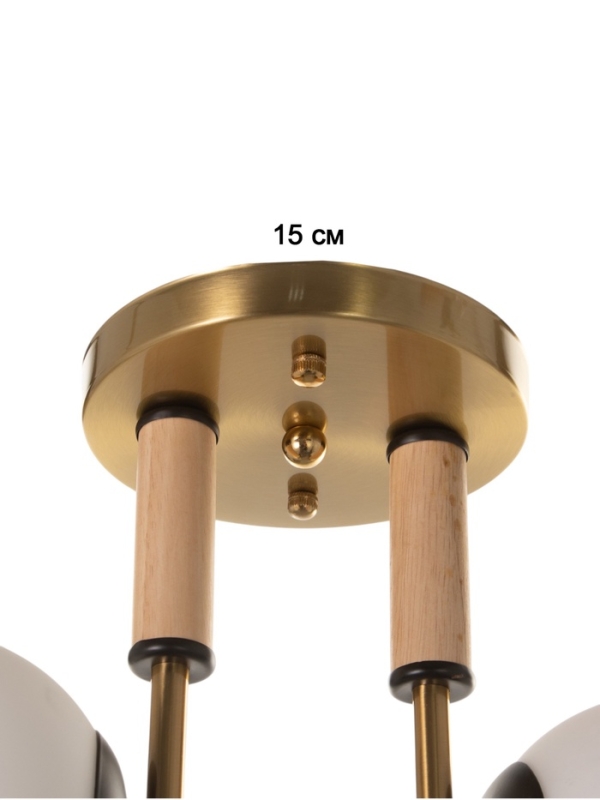 Люстра Люстра "Донна" 2х40Вт Е27 черный/латунь 37х15х25см