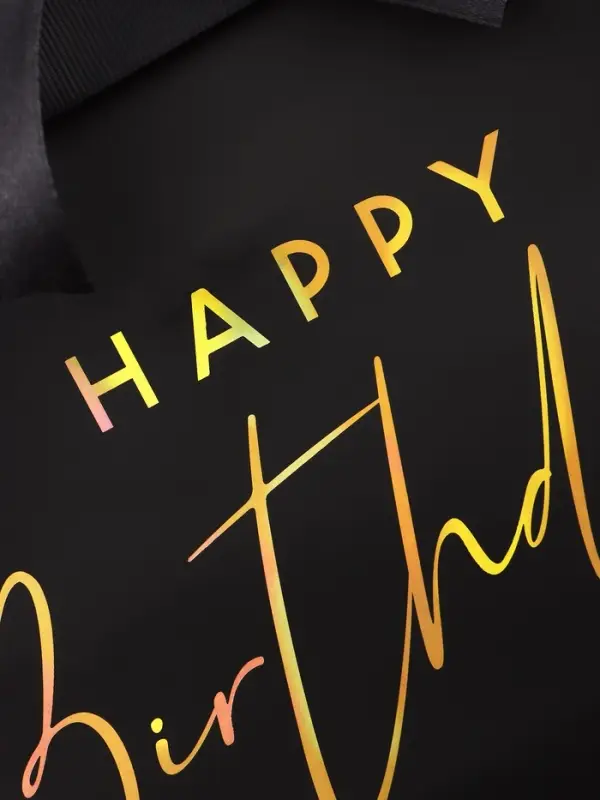 Пакет подарочный Happy birthday, ML, 27&times;23&times;11.5 см