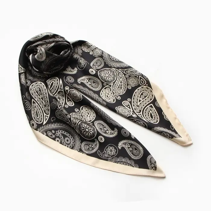 Платок женский MINAKU, размер 70×70 см, чёрный