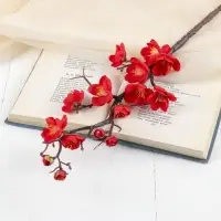 Цветы искусственные &laquo;Ветка сакуры&raquo;, 3&times;60 см, красные
