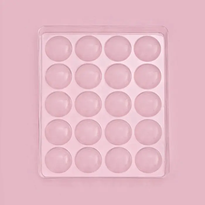 Форма для шоколада и конфет &laquo;Полусфера&raquo;, 23.6&times;18.8 см, 20 ячеек 4&times;4&times;1.8 см, пластик, прозрачная